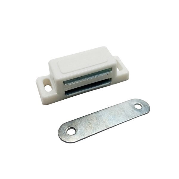 Fecho Magnético Branco 35x14mm Com Parafuso Sforplast