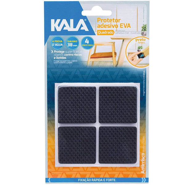 Protetor Adesivo Eva Quadrado 38mm 4 Peças Kala