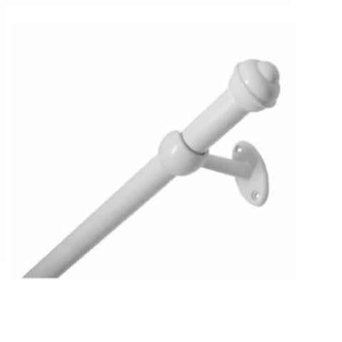 Kit Varão Para Cortina Bella Arte 19mm X 2m Branco
