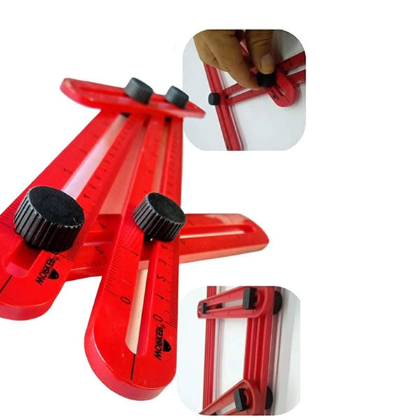 Esquadro Plástico Ajustável Worker Com 2 Réguas 36cm