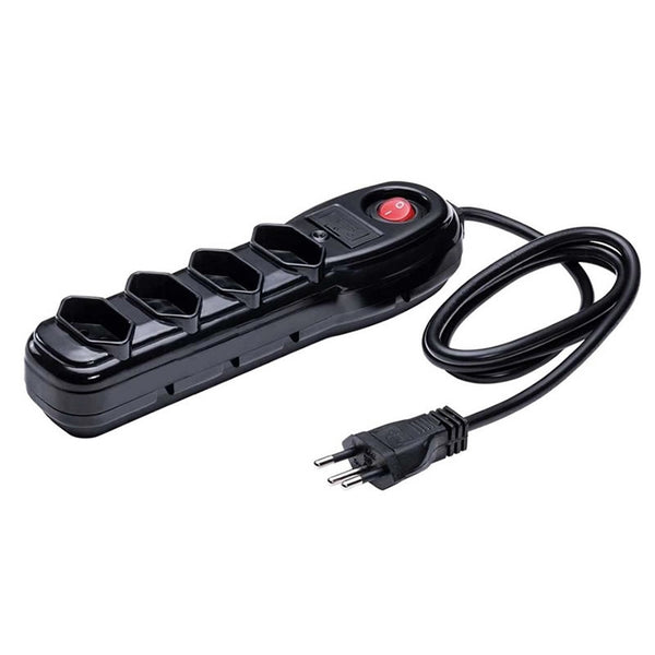 Filtro de Linha 4 Tomadas 1m Preto com Interruptor