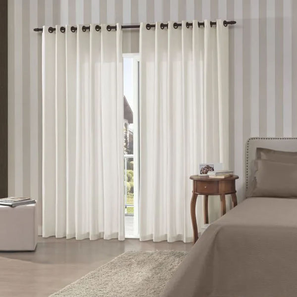 Cortina Rústica Bella Janela Pantex Natural 2,60m X 2,30m