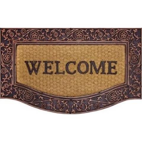 Tapete Capacho Fibra De Coco Welcome Kapazi 45cm X 75cm