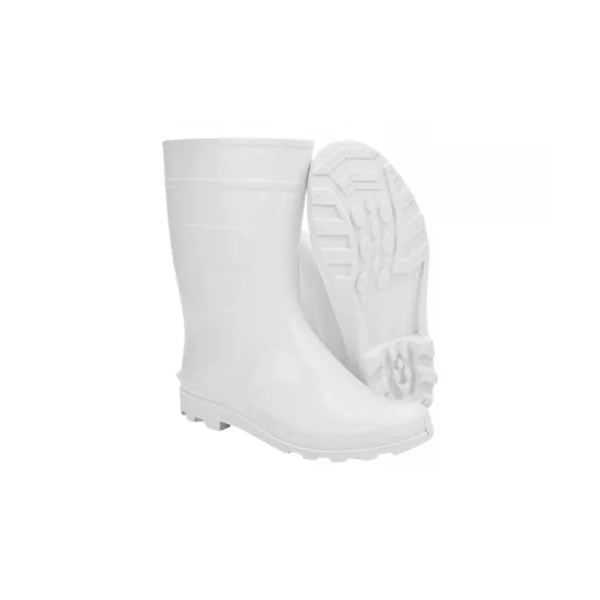 Bota De Pvc Cano Médio Com Forro Kala Branca Nº 43