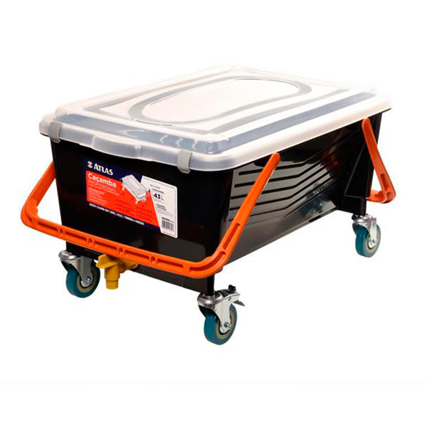 Caçamba Pro 43L Com Rodízios Para Pintura Atlas