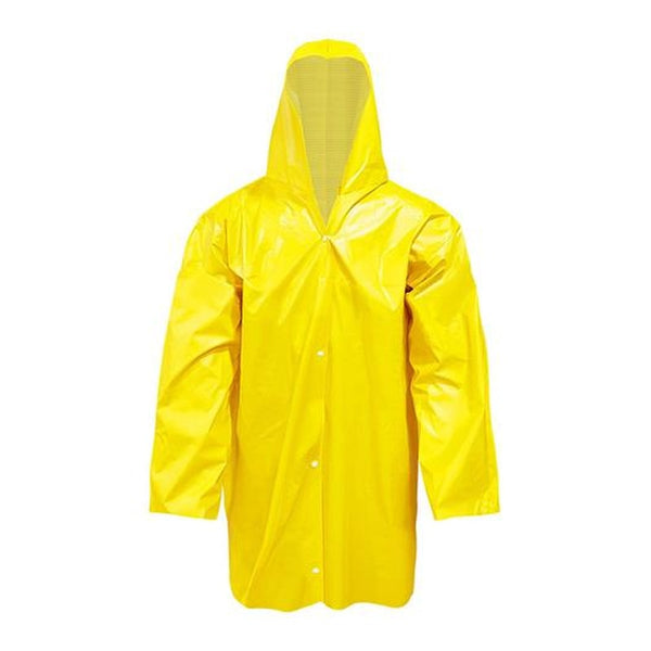 Capa Chuva PVC Amarela com Forro/Manga/Capuz T GG
