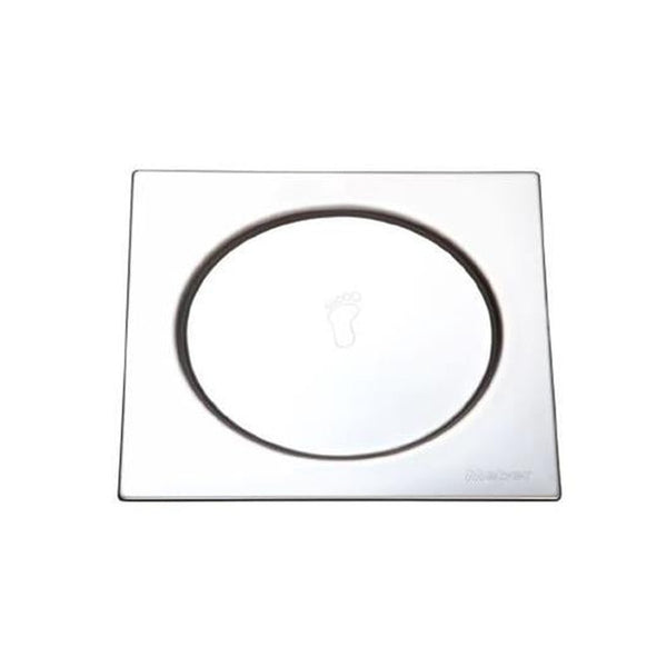 Ralo Inox Quadrado com Fecho Pressão 10x10cm Meber