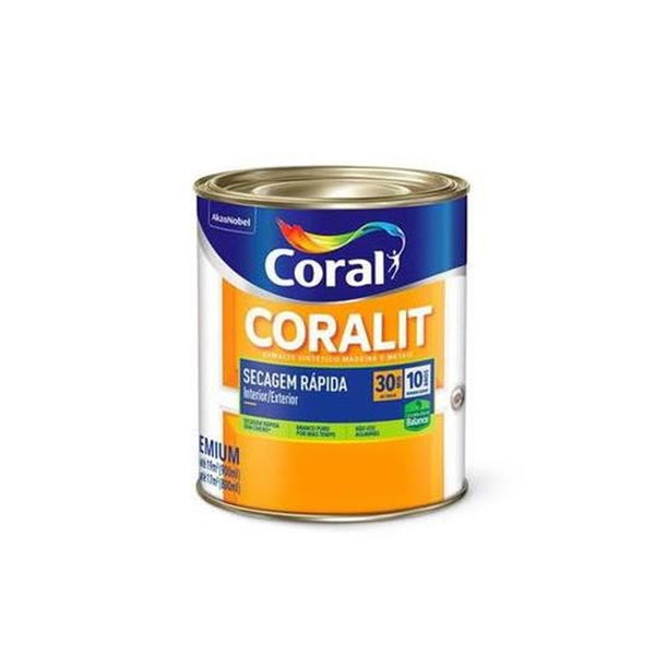 Tinta Esmalte Coralit Total Acetinado Balance 900ml Branco Coral