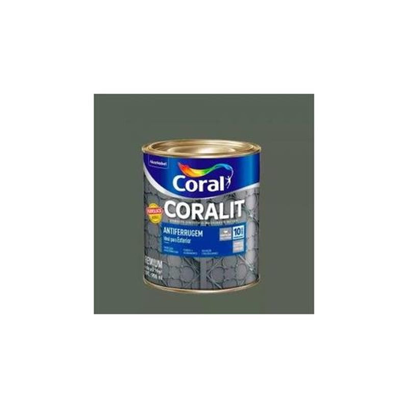 Tinta Esmalte Antiferrugem Coralit 900ml Cinza Coral