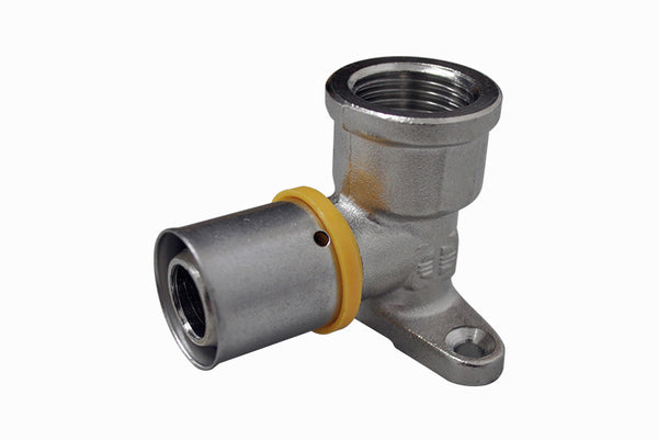 Cotovelo Para Gás 16mm X 1/2 Pol Com Base Fixa Astra