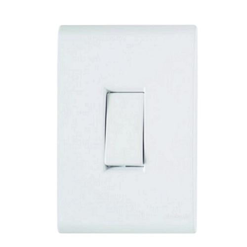 Conjunto Interruptor Simples 10A 250V Tramontina Liz Branco 4x2