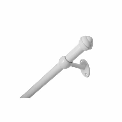 Kit Varão Para Cortina Bella Arte 19mm X 250cm Branco