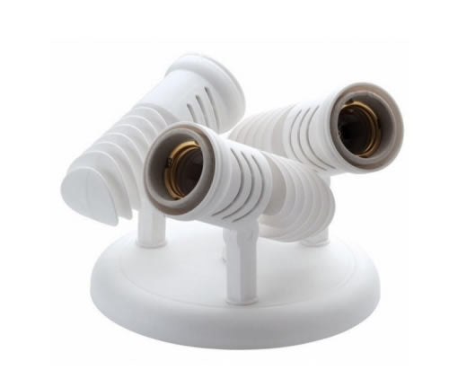 Spot Injetado Pop Dital Branco Para 3 Lâmpadas