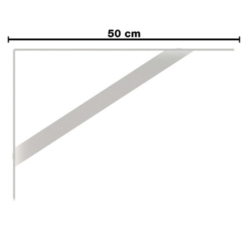 Mão Francesa Pesada Brasforma 50cm Branca