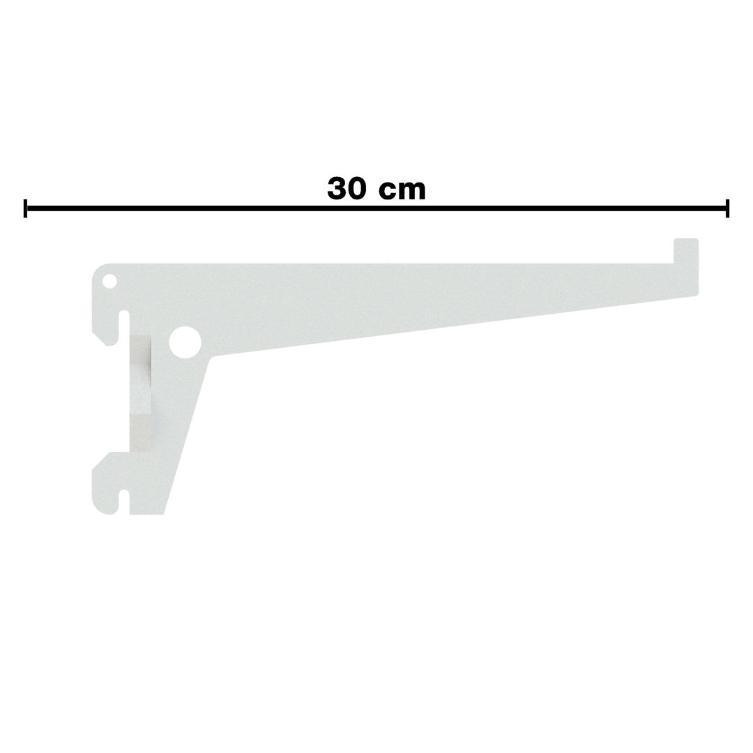 Suporte Para Trilho Simples 30cm Branco Brasforma
