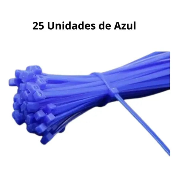 Abraçadeira de nylon azul t30r 146x3,5mm 100 peças