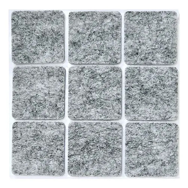 Adesivo protetor de feltro quadrado 25x25mm