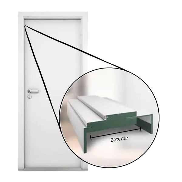 Batente de pvc branco para porta 2,13m
