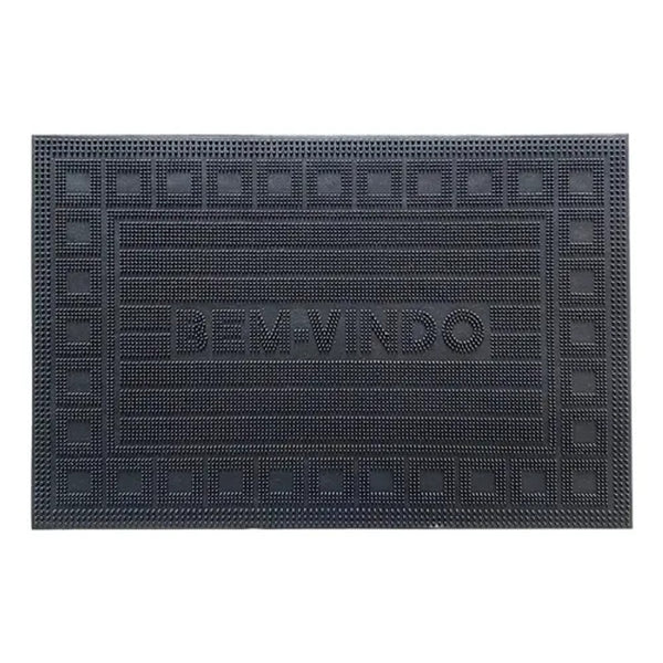 CAPACHO BORRACHA DOTS 60X40CM BEMVINDO QUADRADOS