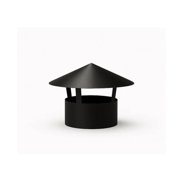 Chapeu chines preto 200mm para lareira de centro