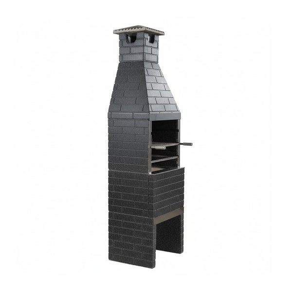 Churrasqueira de concreto tijolinho preta 75cm