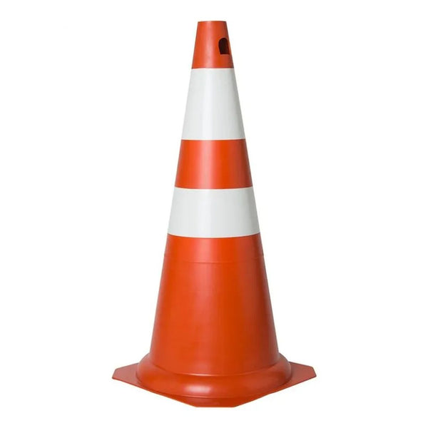 Cone de sinalização 75cm laranja e branco