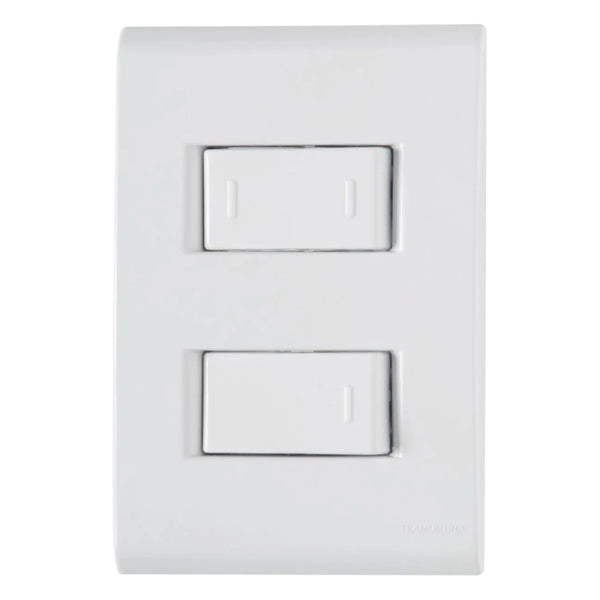 Conjunto 1 interruptor simples e 1 paralelo liz branco