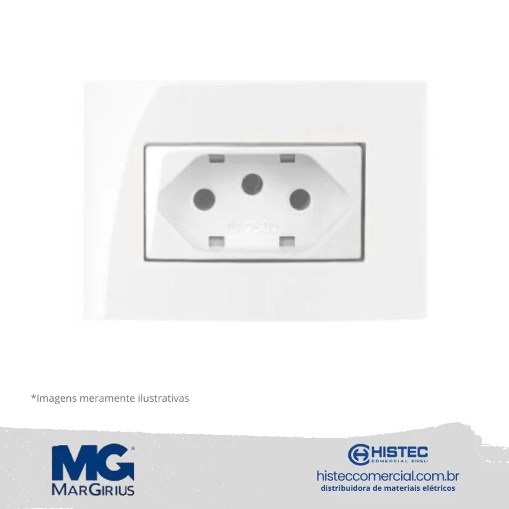 Conjunto 1 tomada 2p+t 20a 250v para móveis