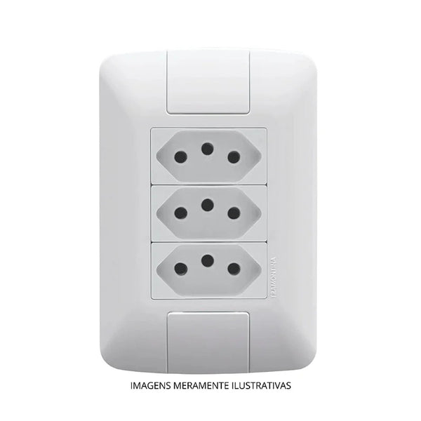 Conjunto 3 tomadas 2p+t 20a 250v aria branco
