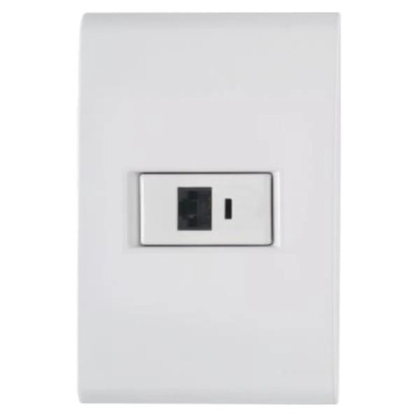 Conjunto 4x2 com 1 tomada RJ45 cat. 6 branco