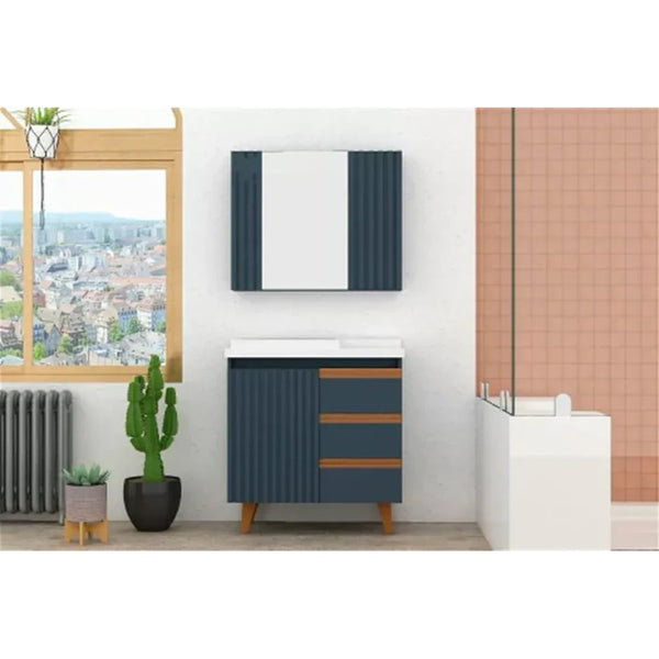 Conjunto de banheiro roma 80cm petróleo
