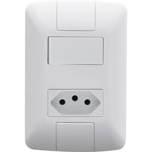Conjunto interruptor paralelo e tomada 10a aria