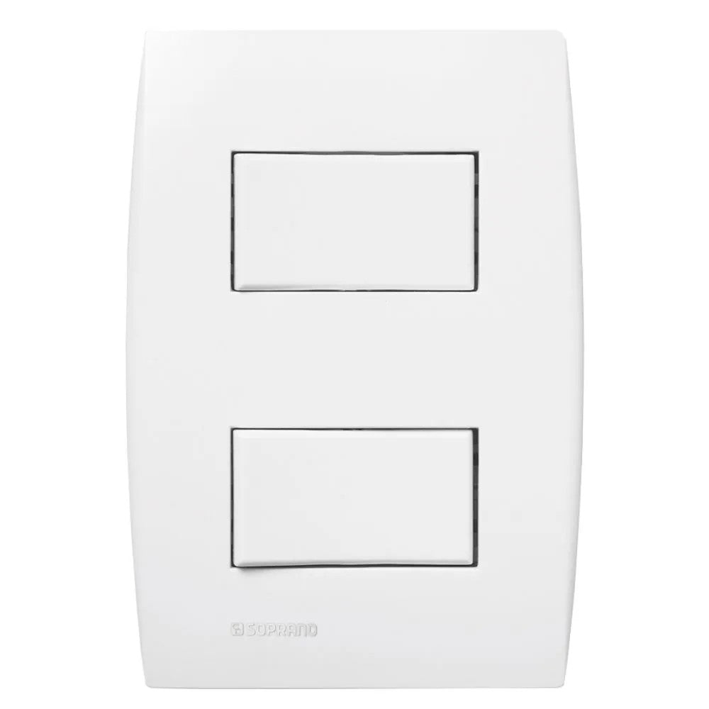 Conjunto interruptor simples 4x2 10a 250v branco ilus