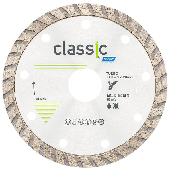 Disco diamantado turbo classic 110x7x22.23mm