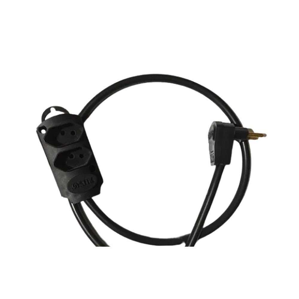 Extensão elétrica 2 tomadas 20a 3x2,5mm² 2 metros preto