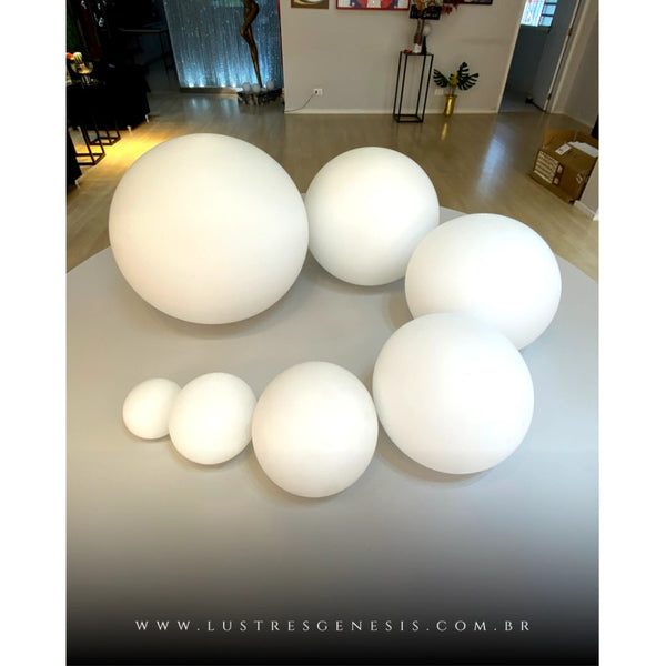 Globo de vidro leitoso 20cm