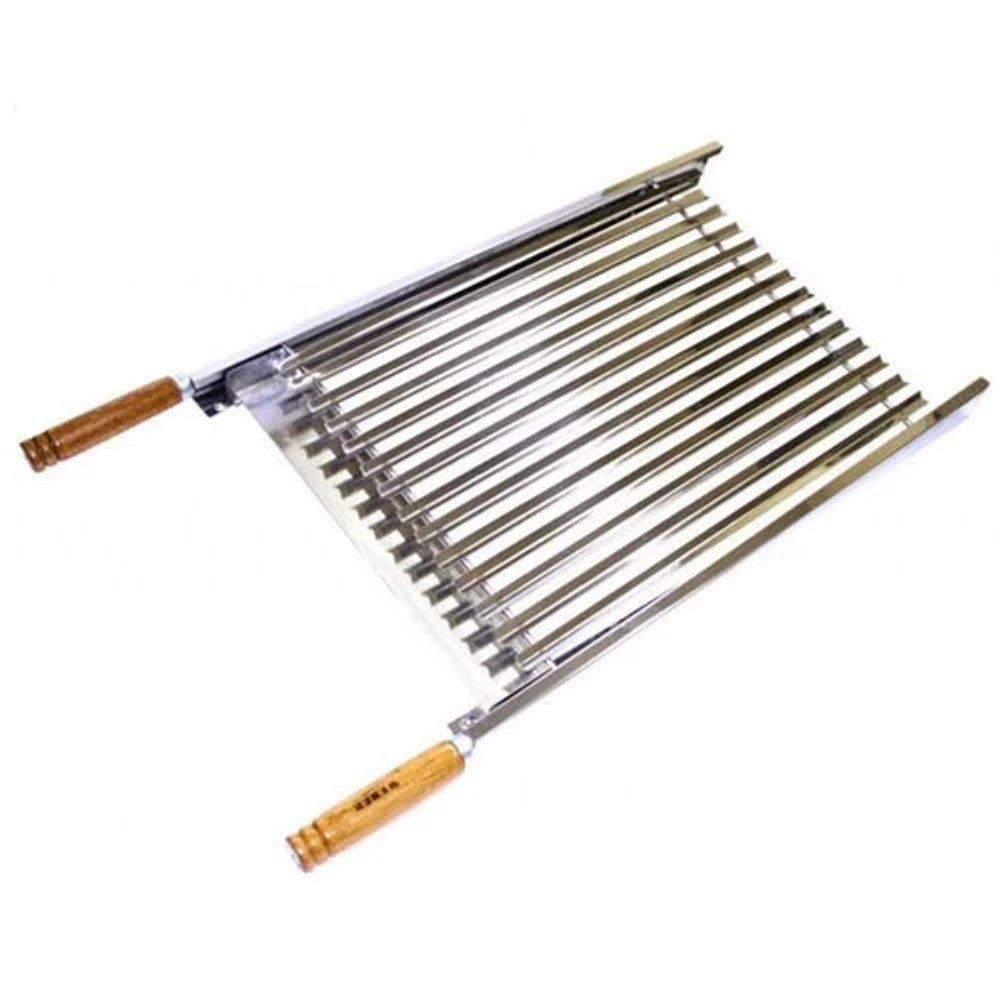 Grelha parrilla em aço inox 40 x 50 cm