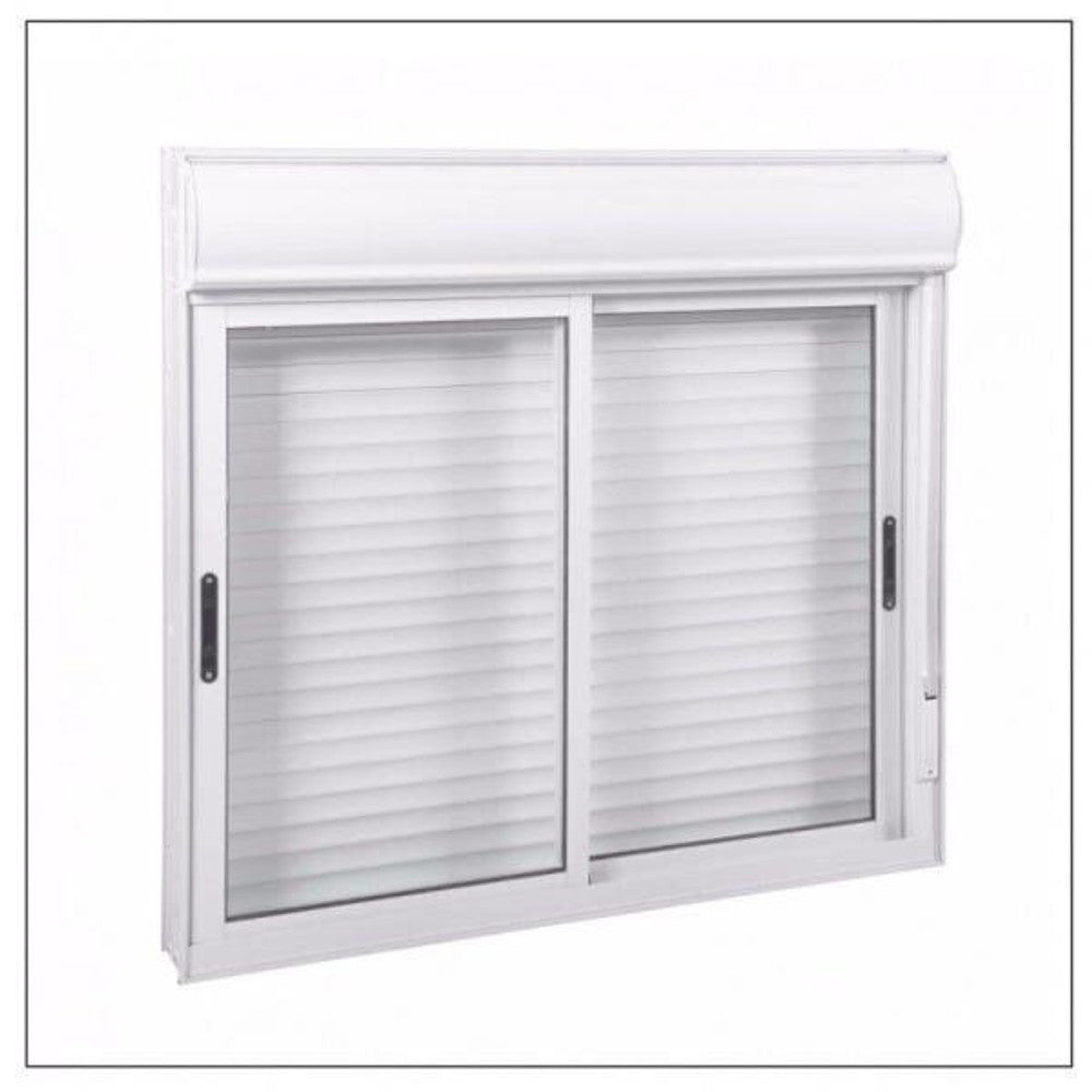 Janela de correr 2 folhas integrada branca 120x120cm