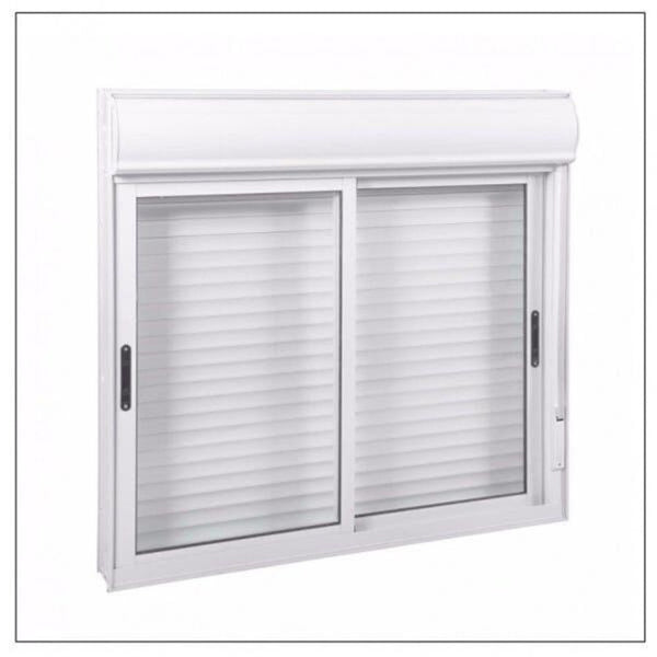 Janela de correr 2 folhas integrada branca 120x120cm