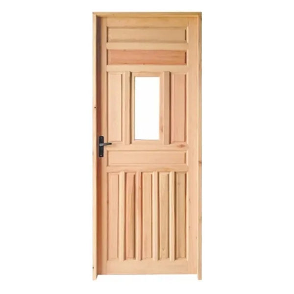 Kit porta vigia madeira eucalipto 80x210 direita
