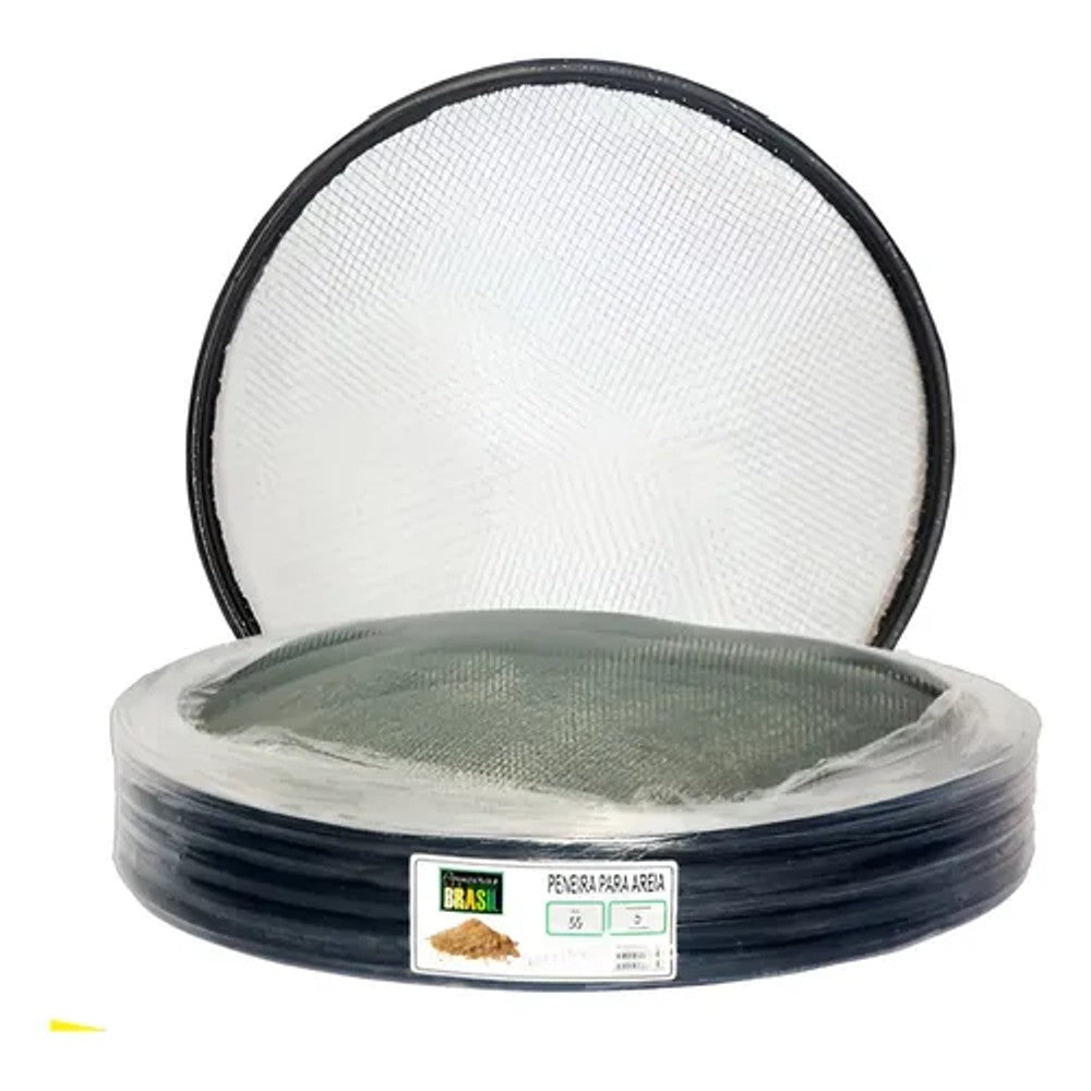Peneira de Plástico para Areia Aro 55cm Preta