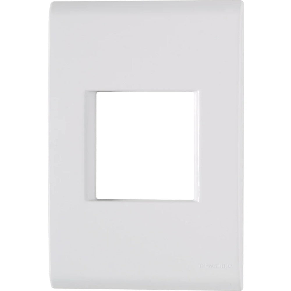 Placa 4x2 para 2 postos juntos liz branca