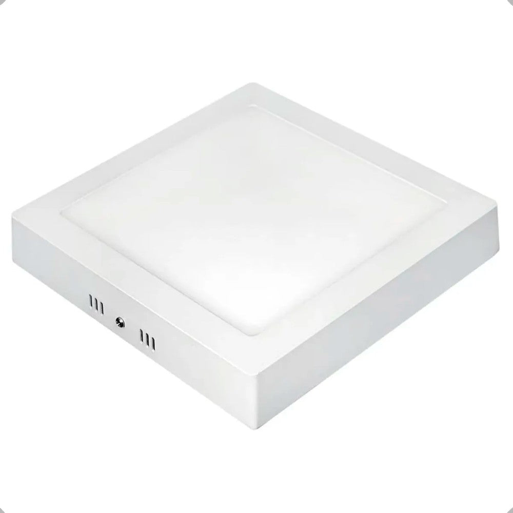 Plafon de led quadrado de sobrepor 12w 3000k
