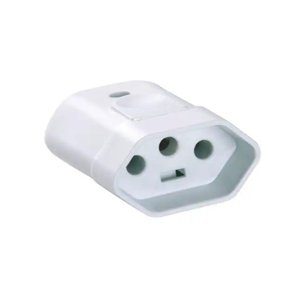 Plug fêmea 2 polos 10a