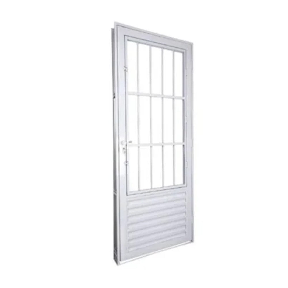 Porta stand alumínio postiga veneza 84x215cm direita
