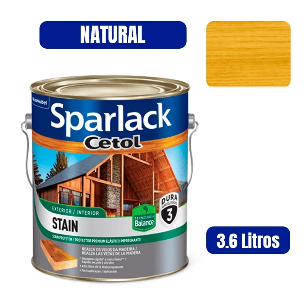SPARLACK CETOL STAIN ACET 36L NATURAL