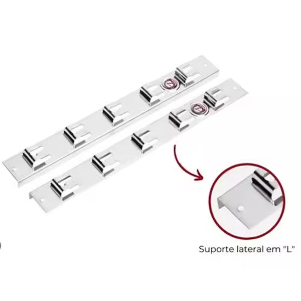 Suporte lateral para churrasqueira 40cm com 5 posições