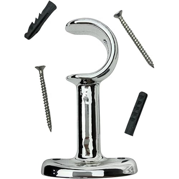 Suporte leão 28mm 4cm com parafuso e roseta cromado