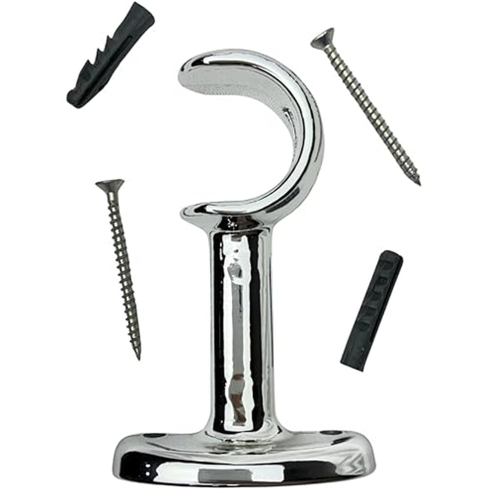 Suporte leão 28mm 4cm com parafuso e roseta cromado