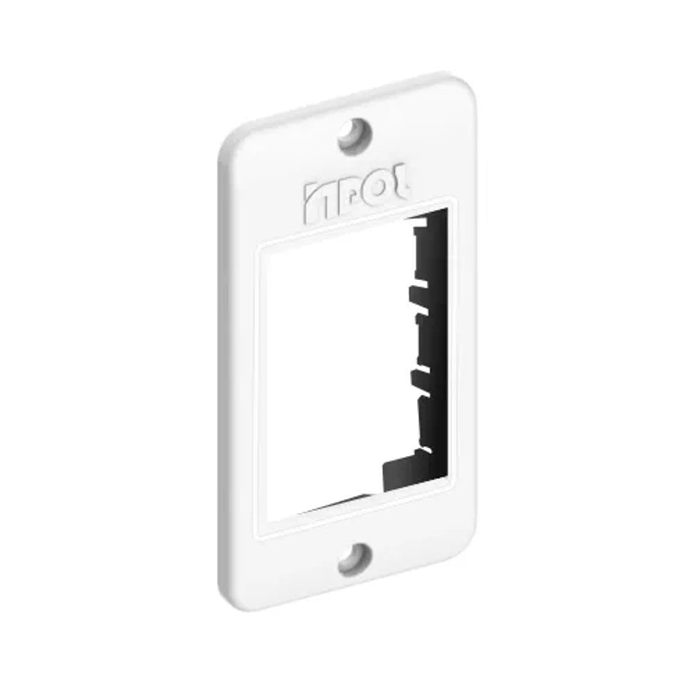 Tampa para linha modular 1 saída eletroduto branco